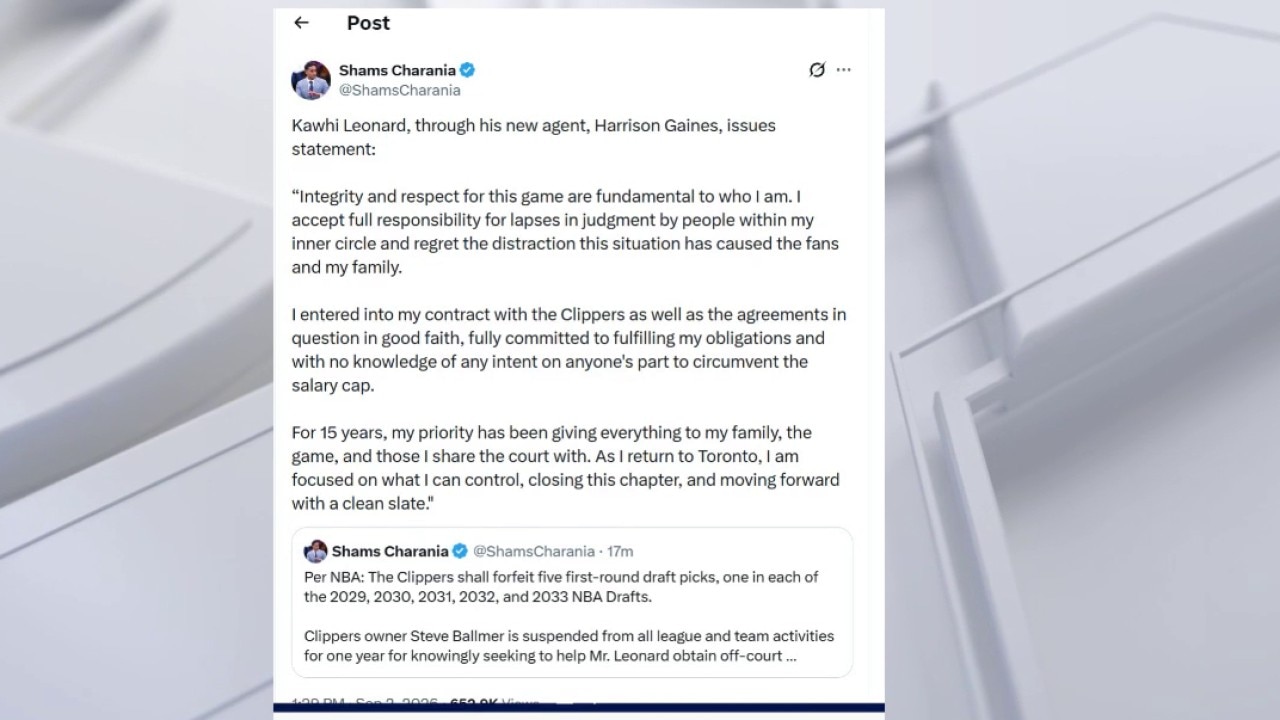 NBA fines Clippers $30M, Kawhi $700K for cap circumvention