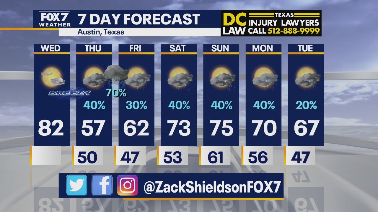 Noon weather forecast for February 24, 2021