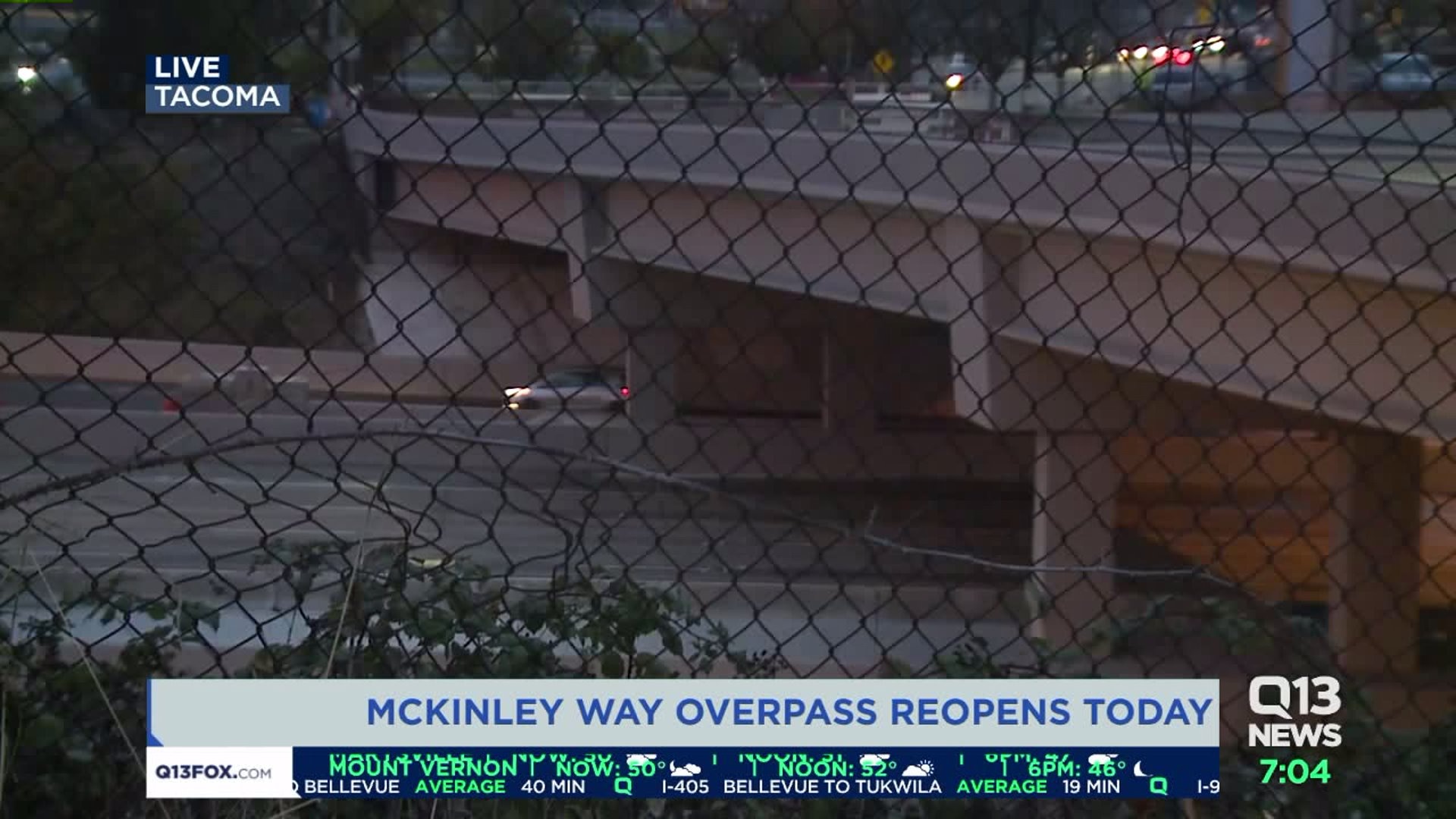 Mckinley Way overpass reopens Friday