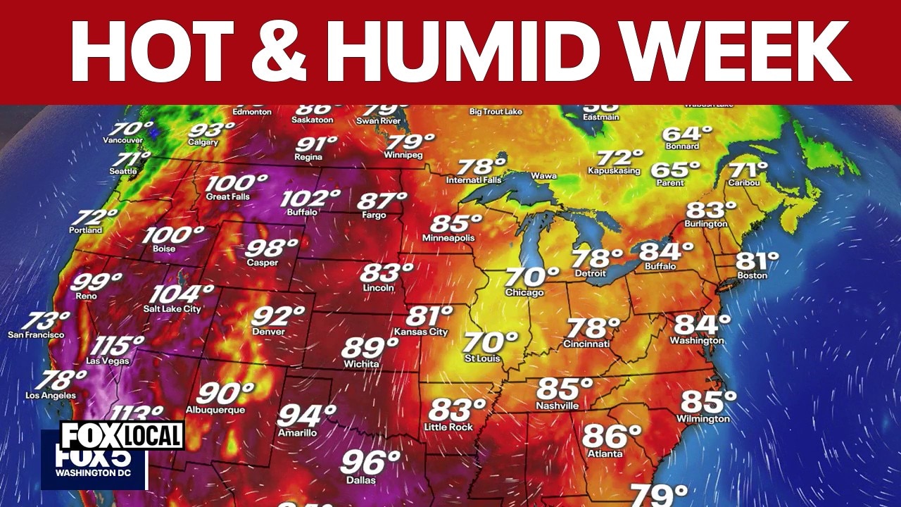 DC weather: Humid Sunday leads into a hot and humid week