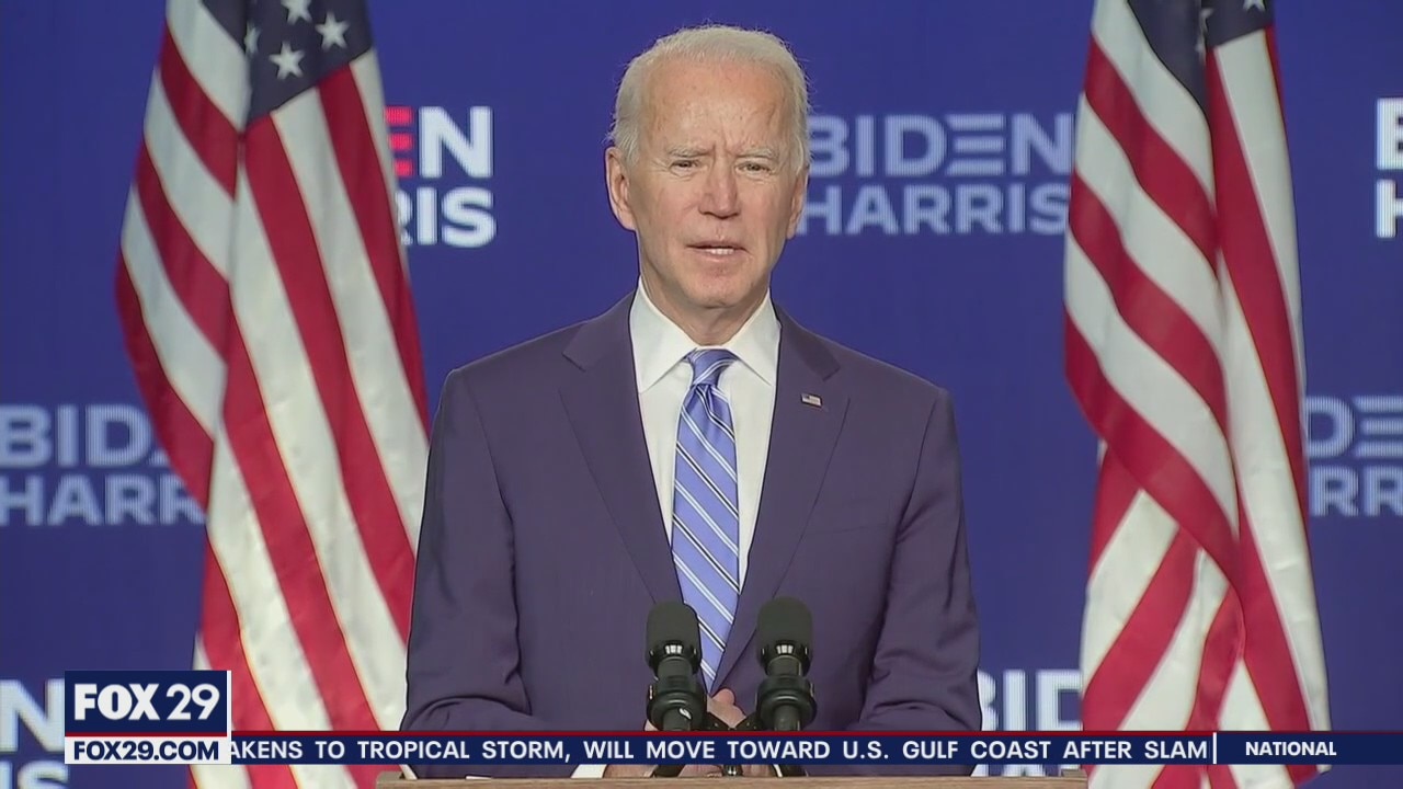 Joe Biden delivers remarks from Wilmington, Delaware