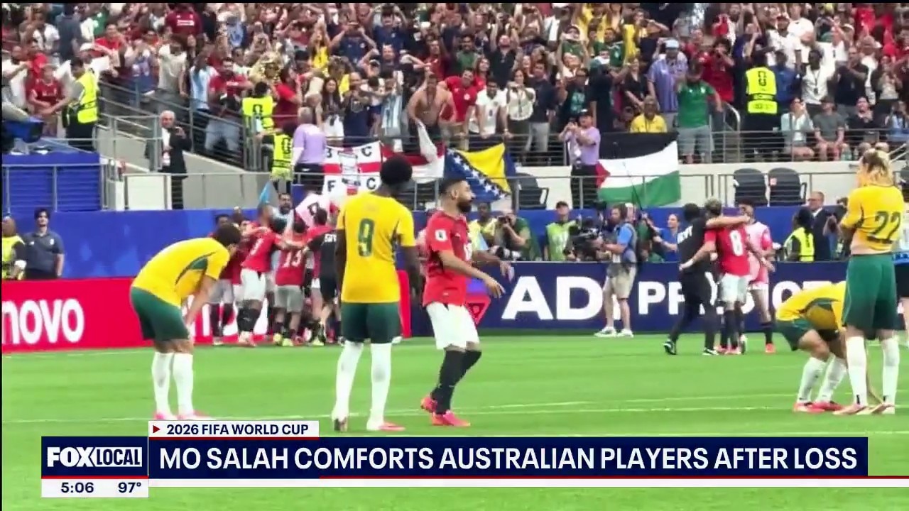 Mo Salah consoles Australian players after Egypt’s win