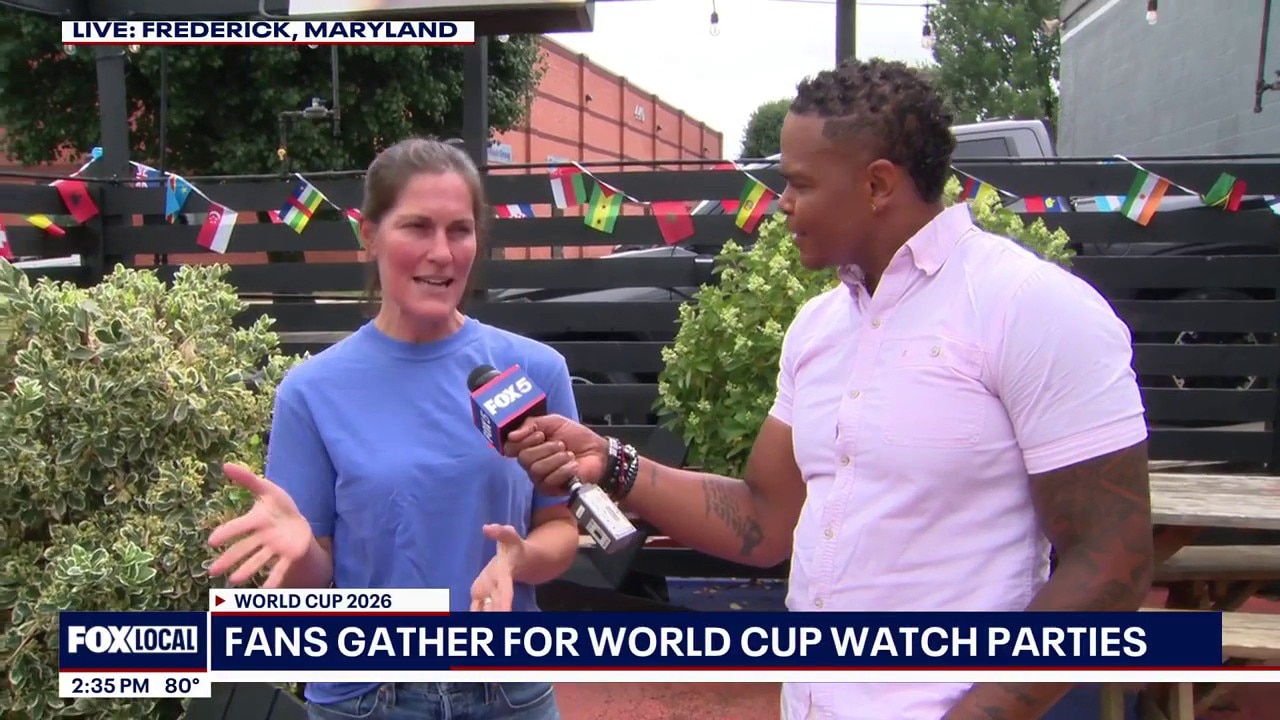 Chatting with World Cup Fans at Attaboy in Frederick