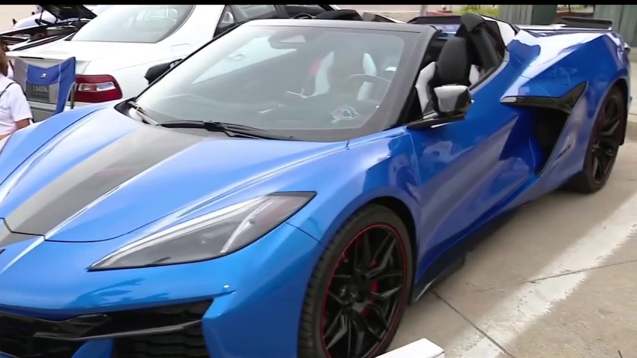 Chuck shows off his 2025 convertible Corvette