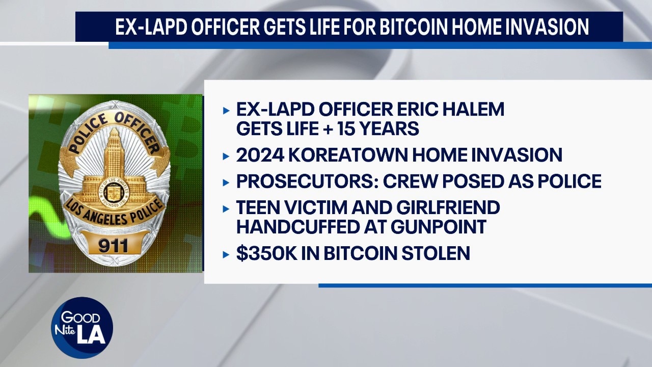 Ex-LAPD officers gets life for Bitcoin home invasion