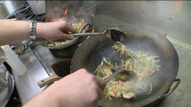 Tony tries his hand in the kitchen at Golden Gate Restaurant