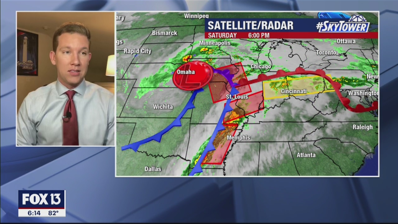 Saturday evening forecast