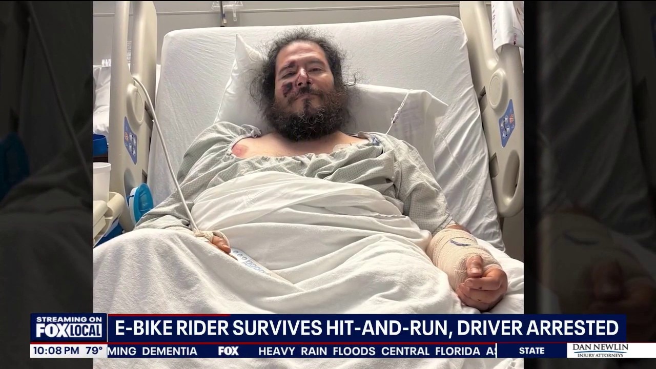 E-bike rider survives hit-and-run crash, driver arrested