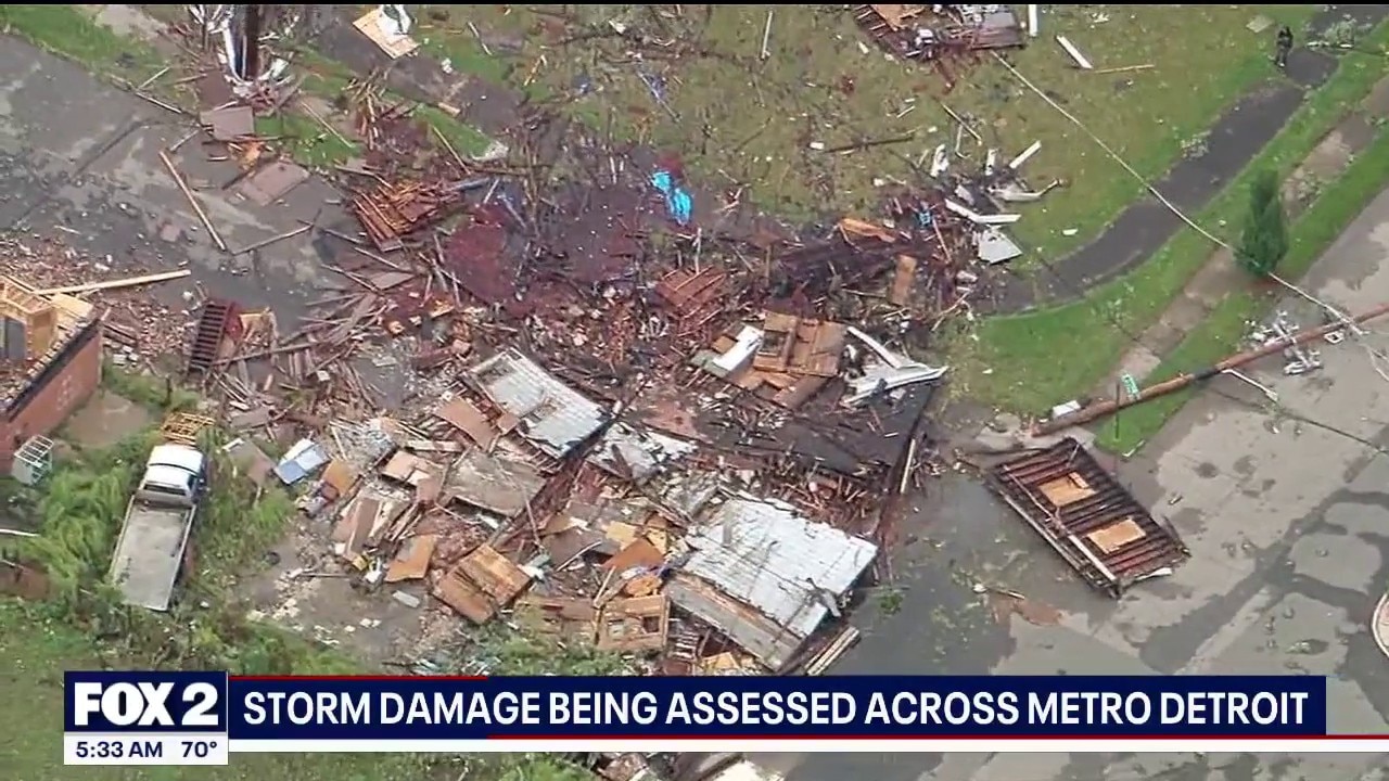 Severe weather leaves trail of damage across SE Michigan
