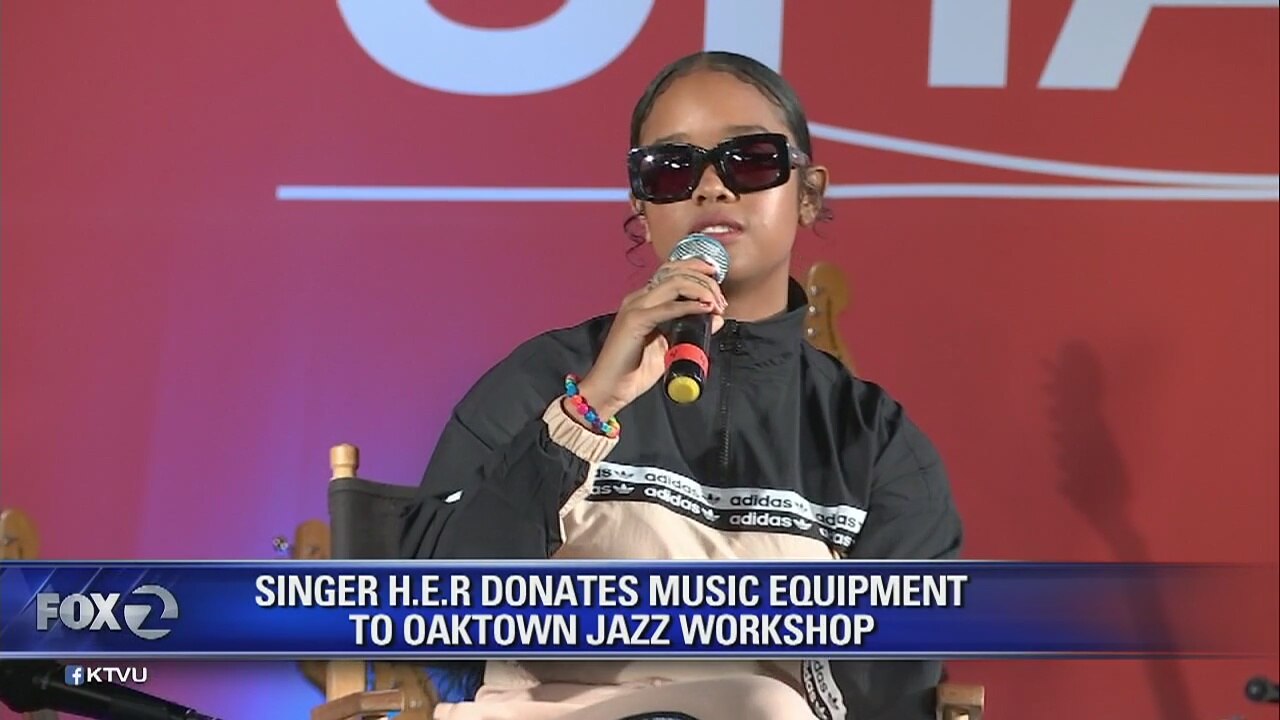 Vallejo singer H.E.R. donates music equipment to young musicians