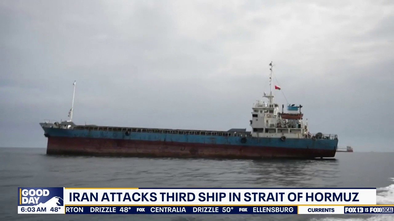 Iran attacks third ship in Strait of Hormuz