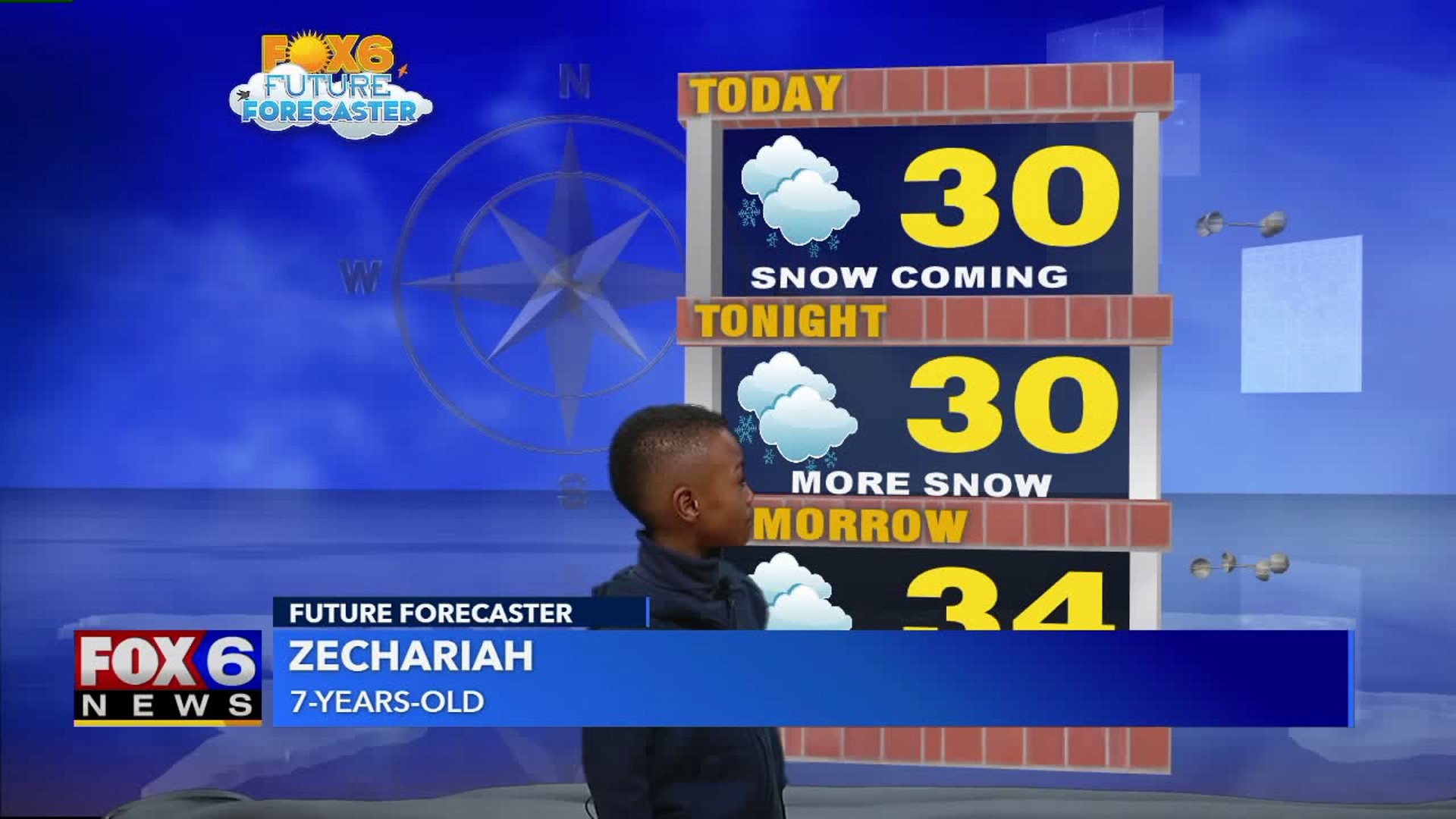 Zechariah helps with the weather