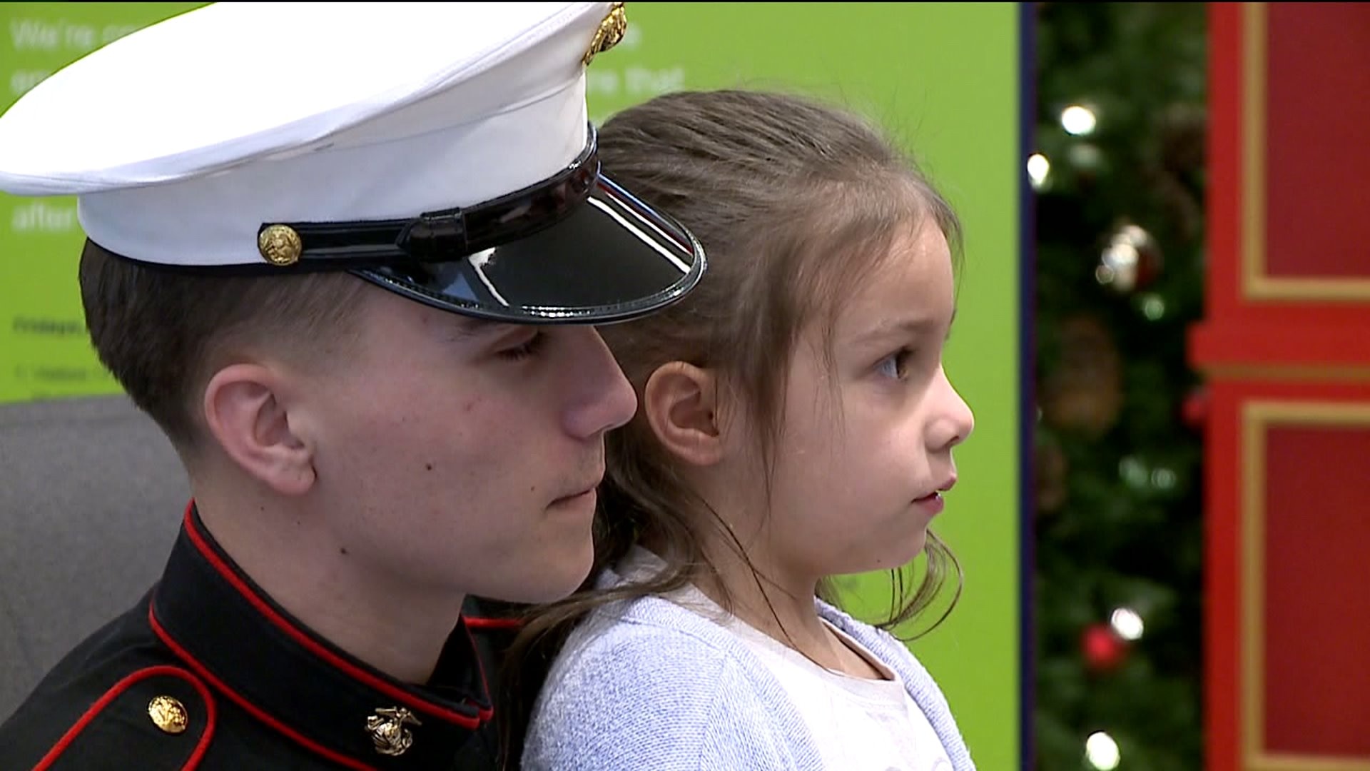 Marine comes home for the holidays, surprises family