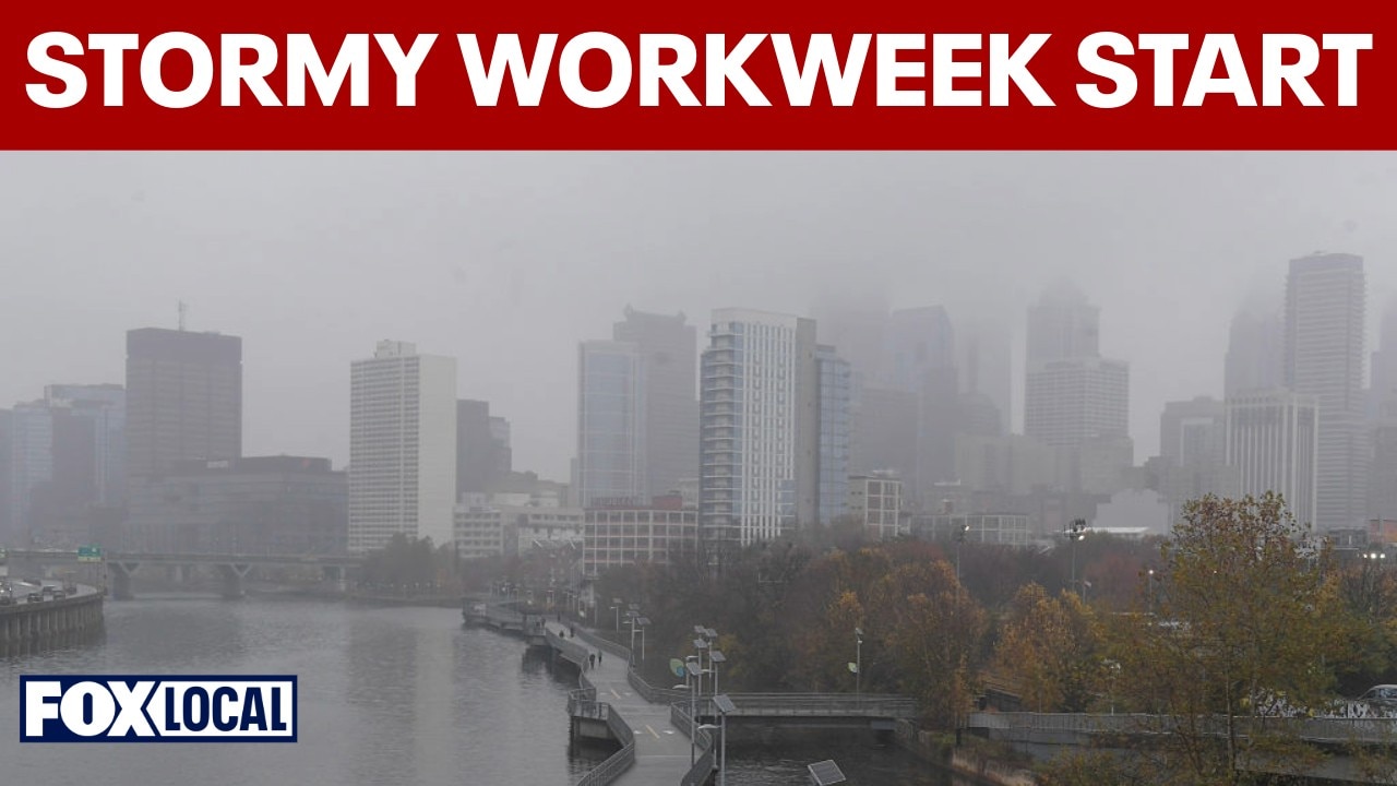 Stormy start to workweek across Philadelphia area
