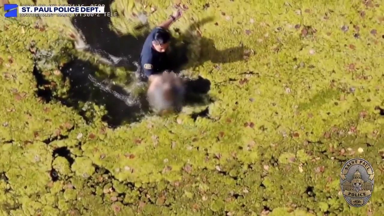 St. Paul police rescue child from pond