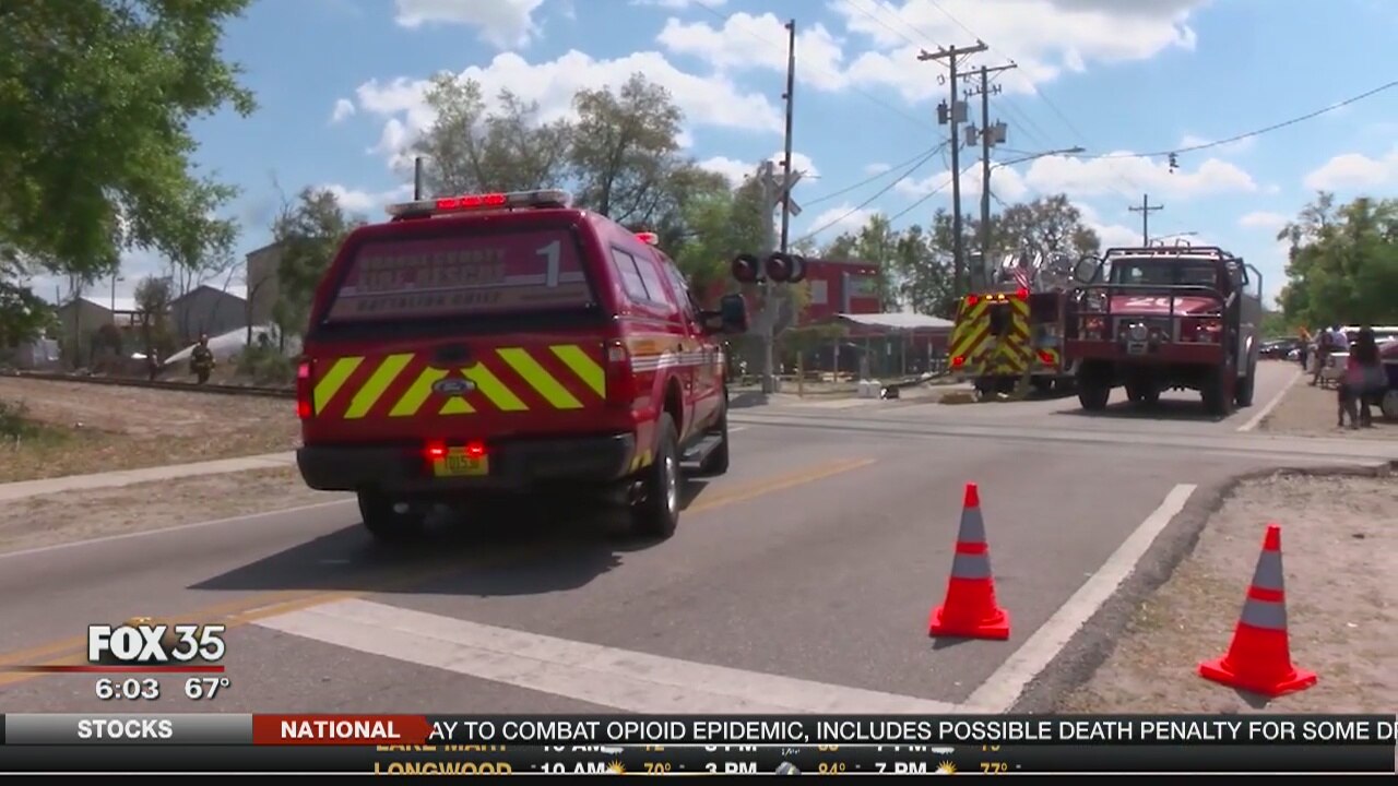 Crews battling brush fire