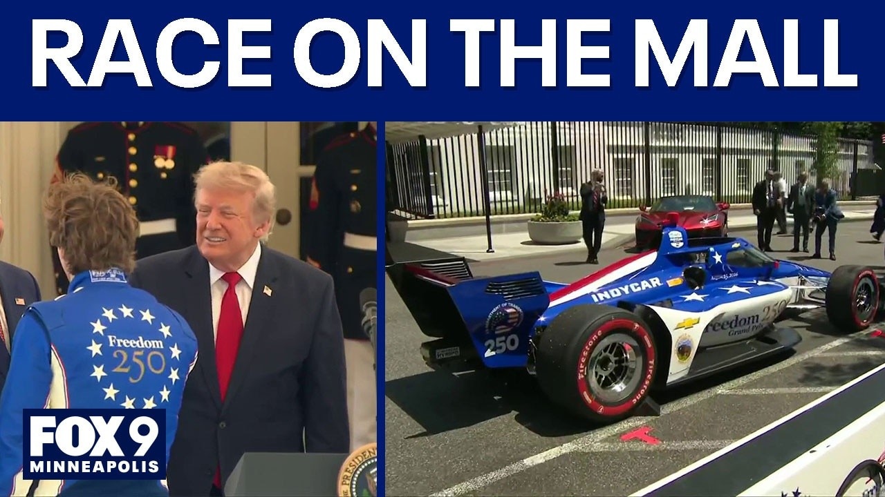 Trump talks high-speed race through National Mall