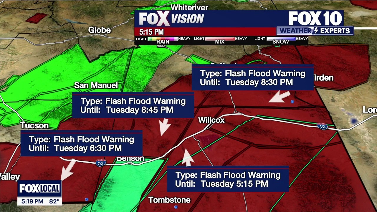 Flash flood warnings hit Kingman and Yavapai County