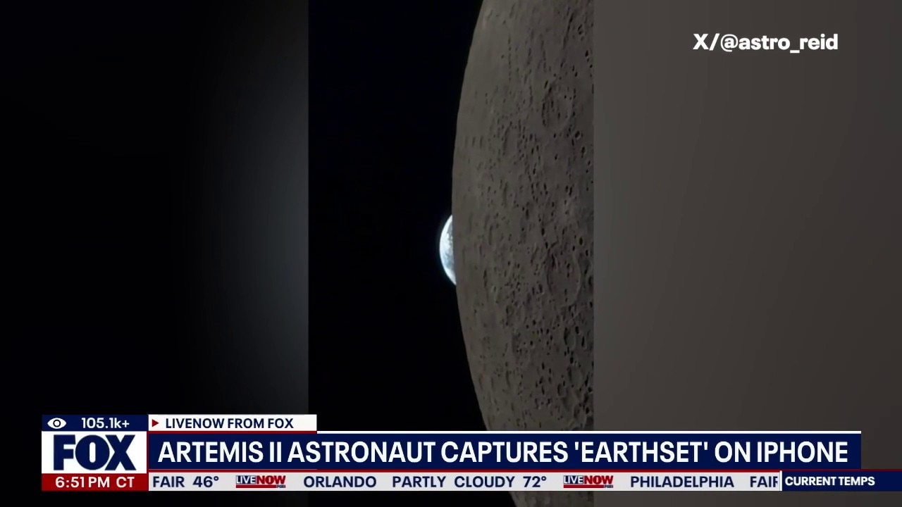 Artemis II astronaut captures video of 'Earthset'