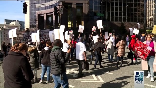 Prostest in Seattle over police shooting of Che Taylor
