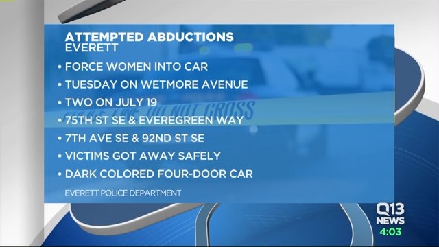 Attempted abductions in Everett