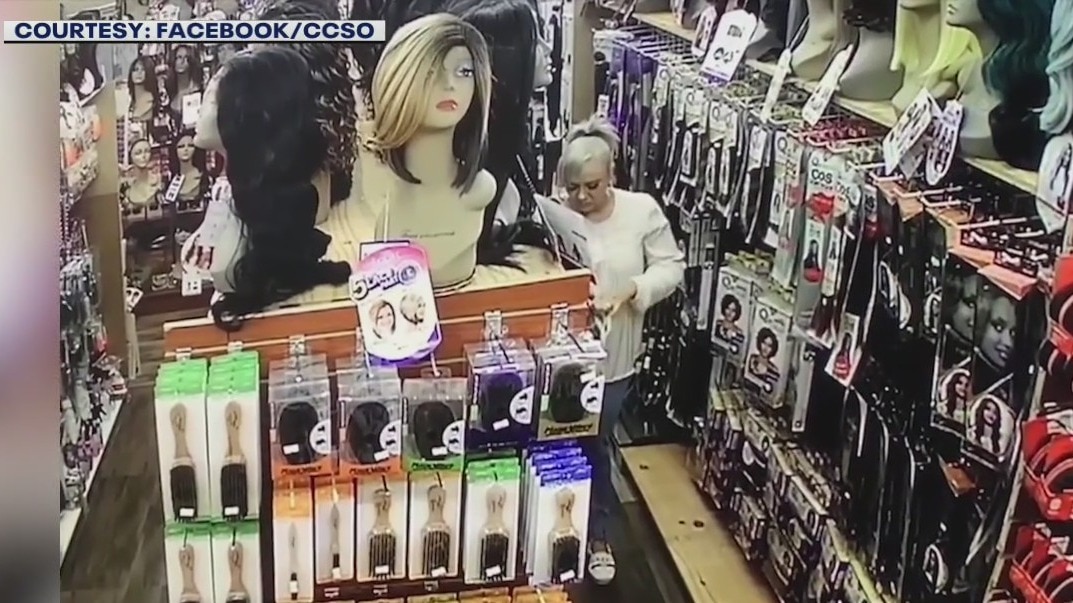 Deputies search for woman seen stealing wigs on surveillance video