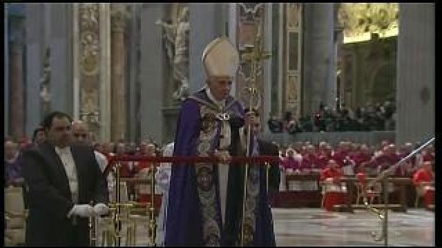 Pope Benedict XVI makes first public appears since announcement