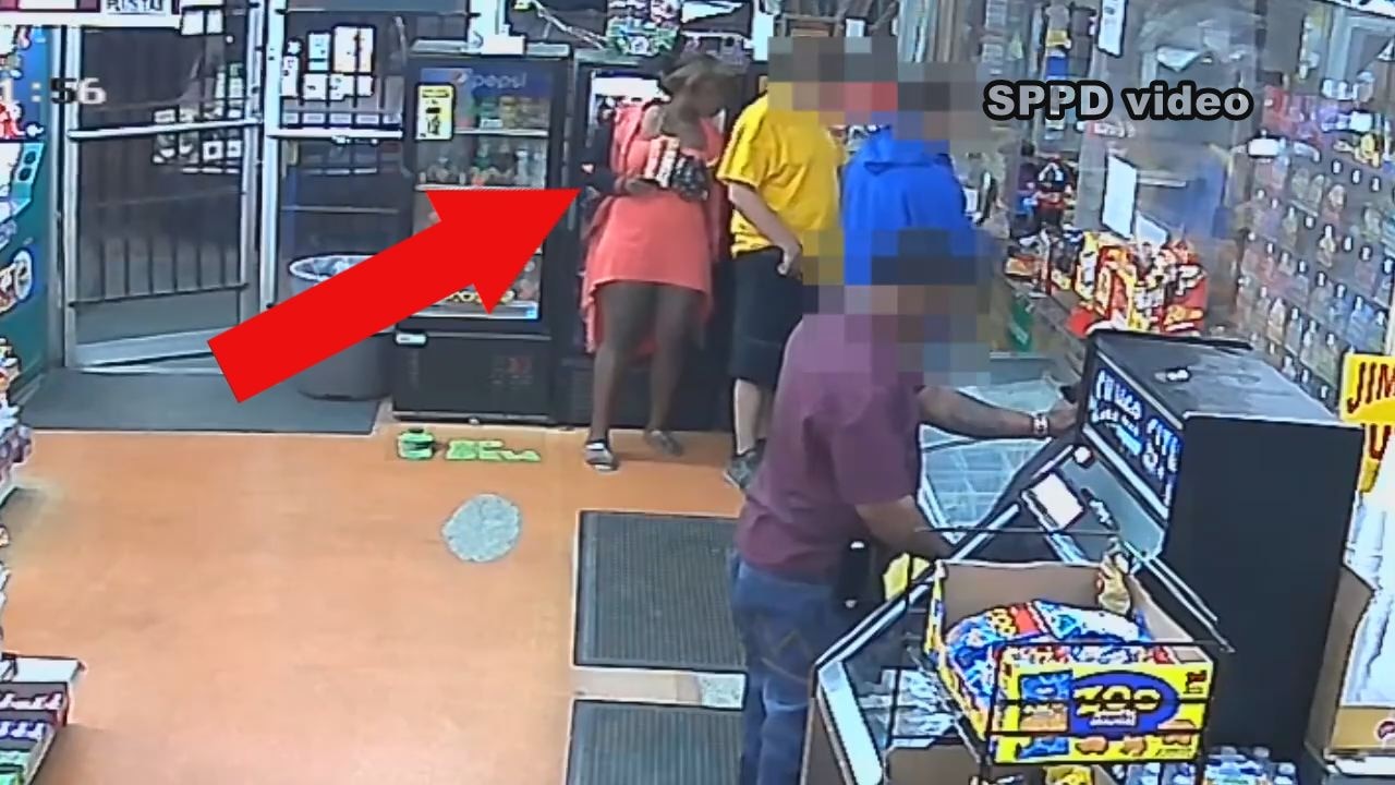 Pickpocket stuffs cash in pants