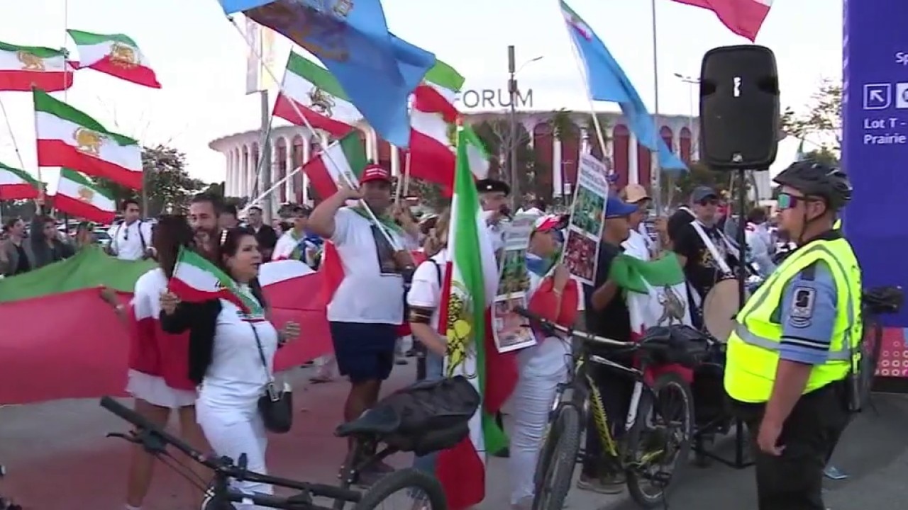 Protests erupt at Iran's first World Cup match in Inglewood