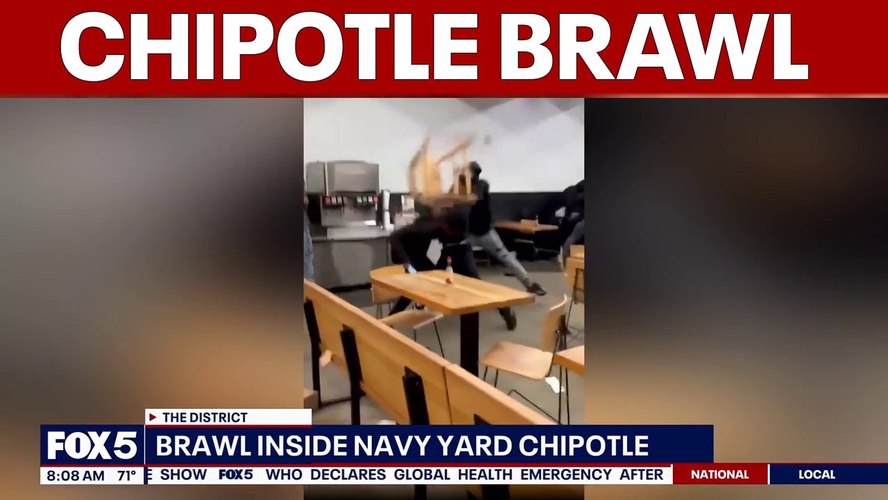 Police investigate violent brawl inside Navy Yard Chipotle