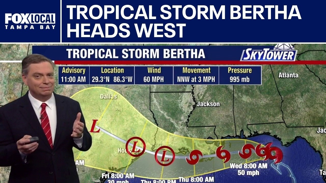 Tropical Storm Bertha heads toward Louisiana