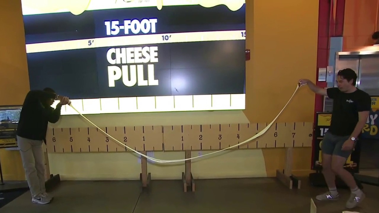 The perfect 15-foot cheese pull at The Melt Yard