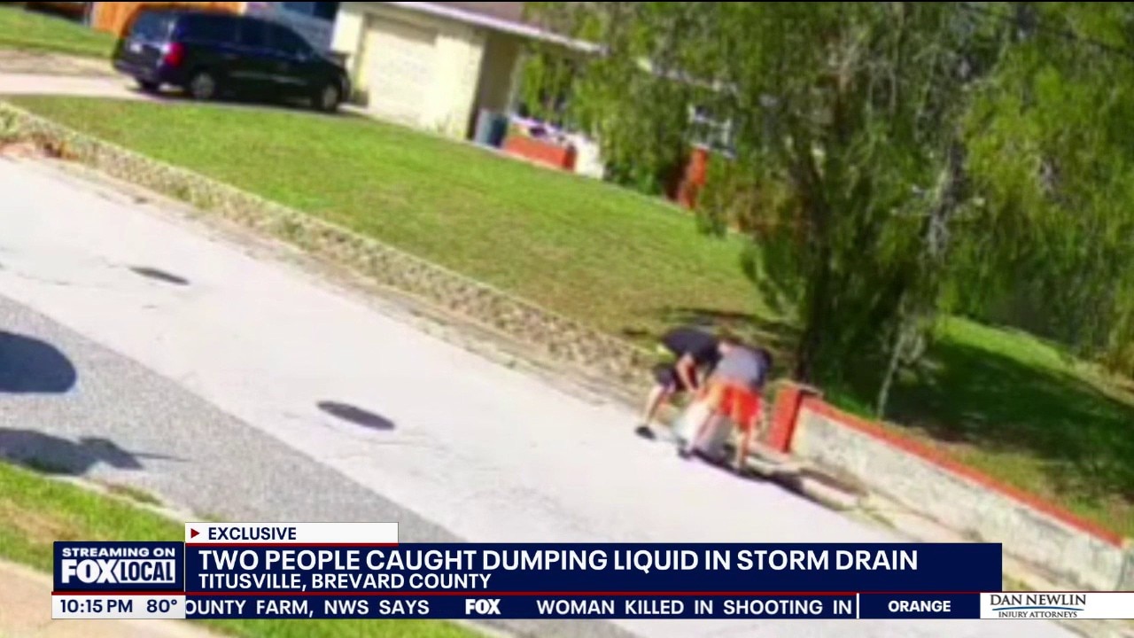 Police investigate illegal dumping into Titusville storm drain