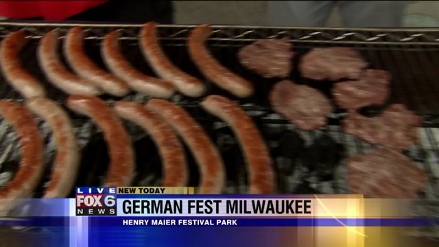 Carl checks out all the delicious food at German Fest