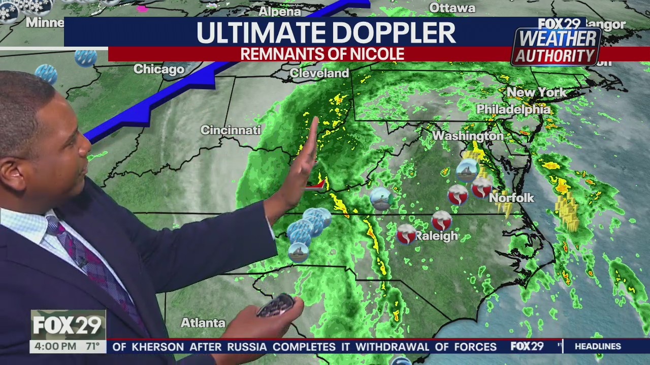 Weather Authority: 4 p.m. Tropical Depression Nicole update