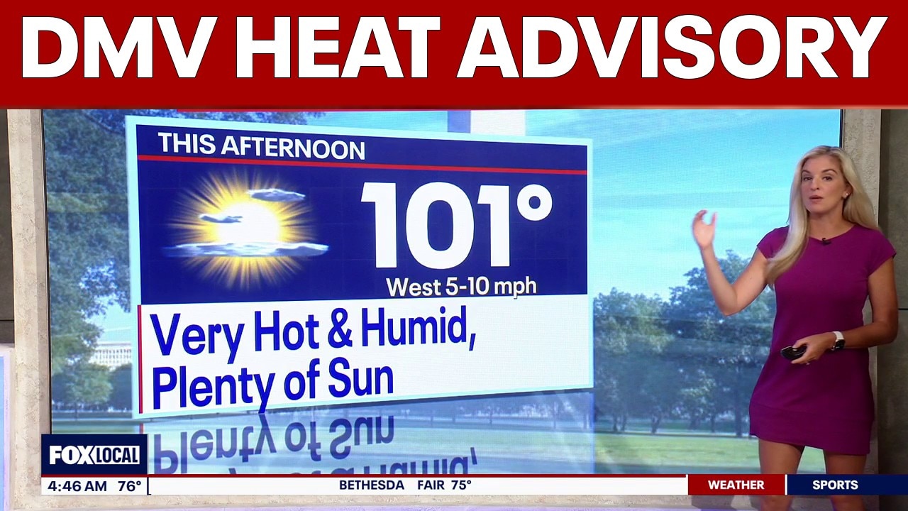Heat Advisory in effect across DC, Maryland and Virginia Wednesday