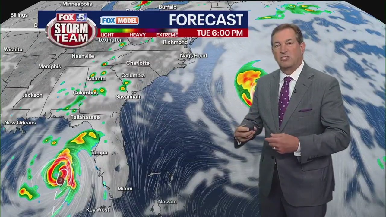 Tuesday evening forecast