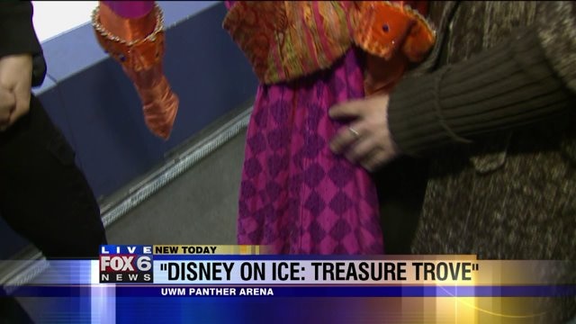 Laura checks out costumes for "Disney On Ice: Treasure Trove"