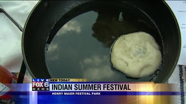 Laura learns how to prepare frybread as she previews Indian Summer Festival