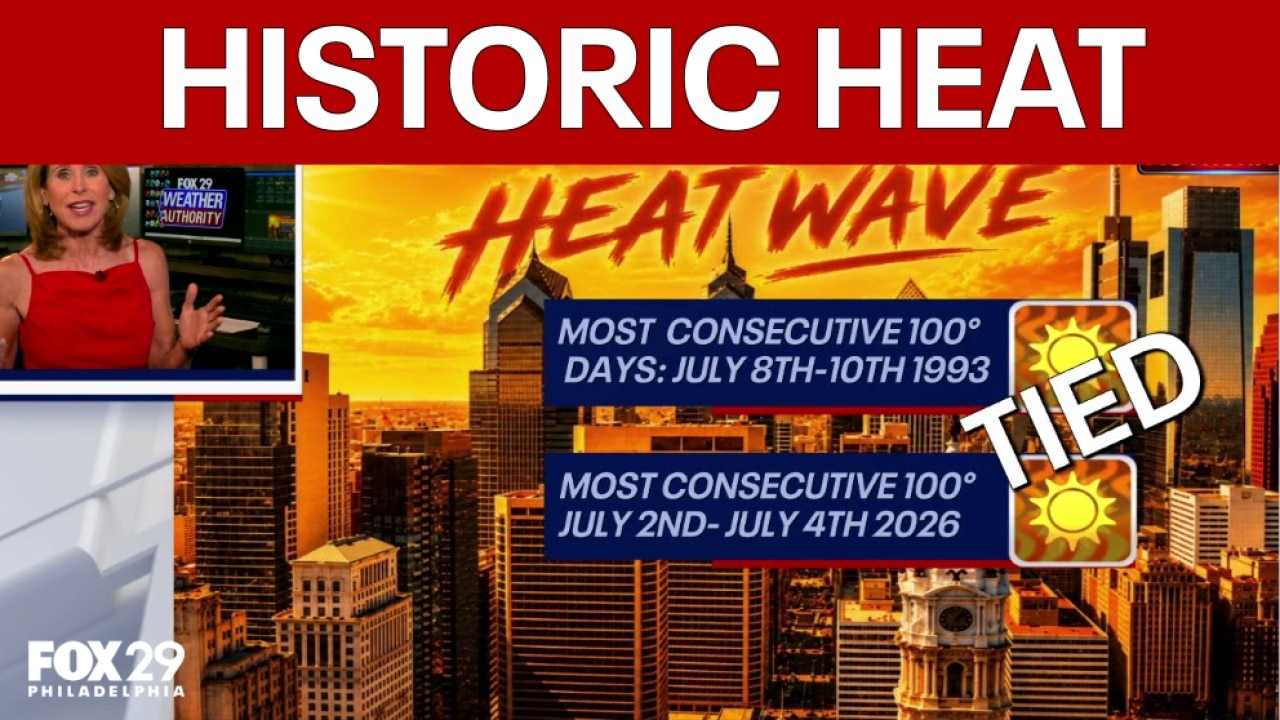 Philadelphia breaks 101° streak record: 4th of July Weekend Forecast