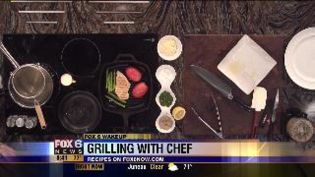 Grilling the veggies