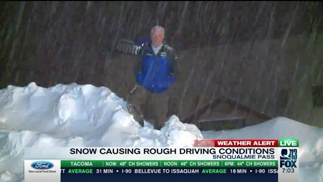 Snow causing rough driving conditions over mountain passes