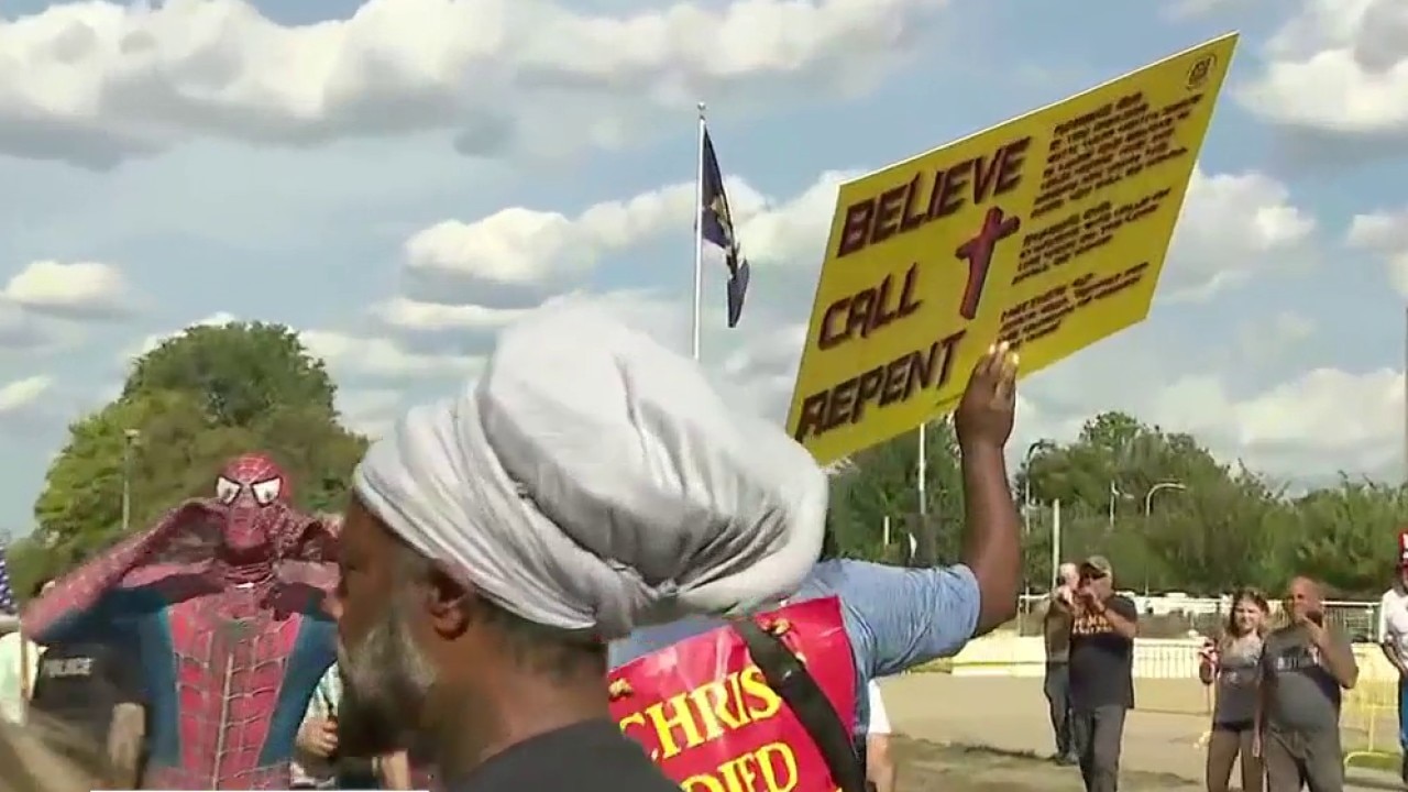 Demonstrators in Dearborn ahead of City Council meeting