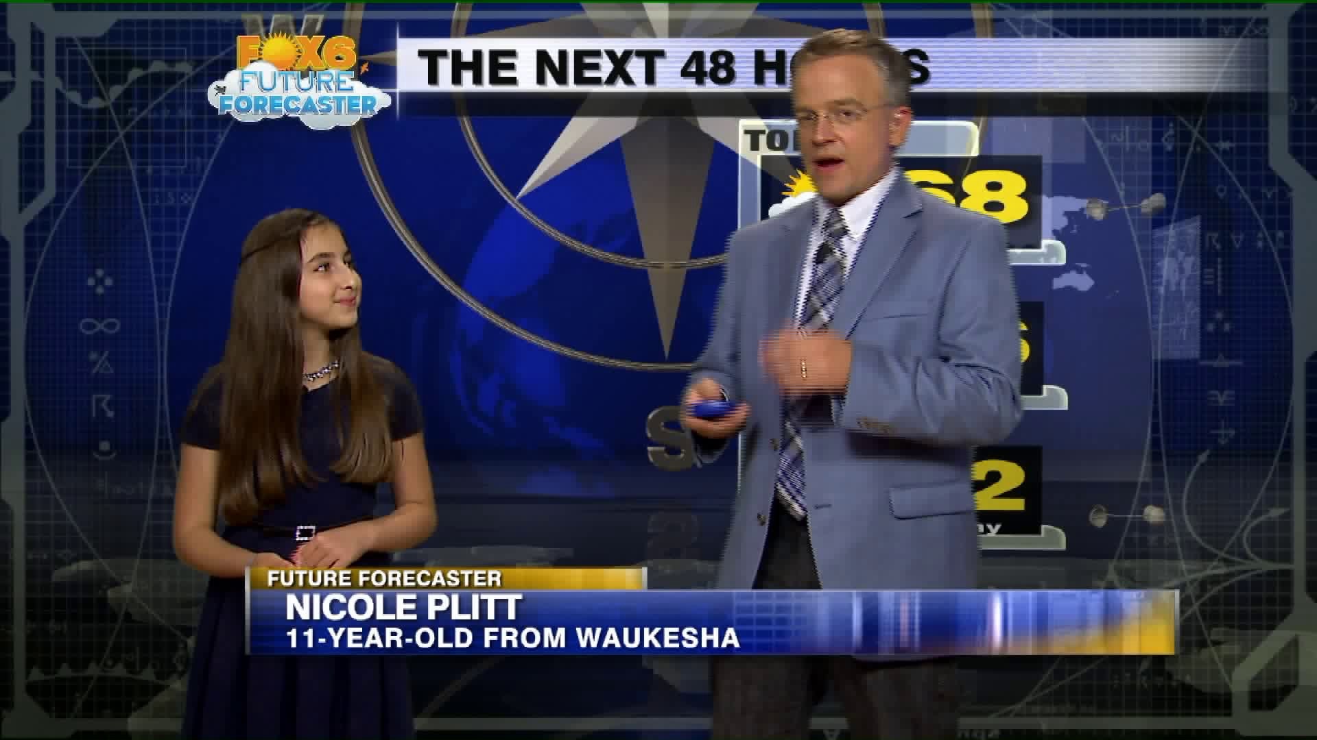 Nicole helps do the weather