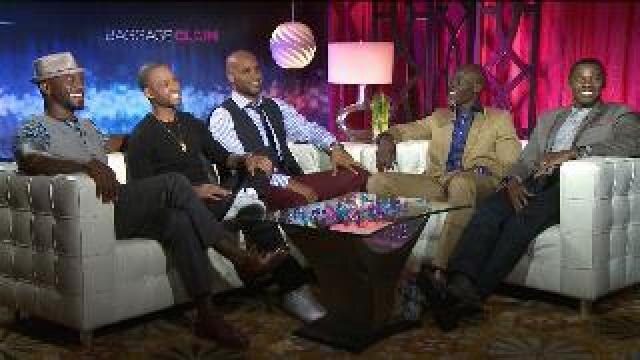 Gino talks with cast of Baggage Claim, has gift for Rob
