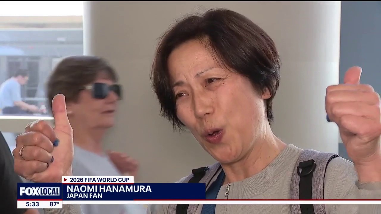 Fans from Japan, Netherlands arrive at DFW Airport