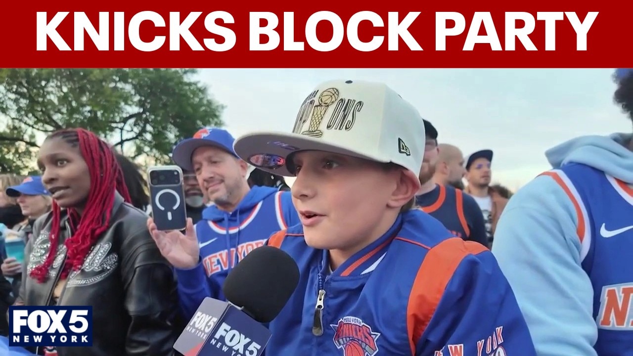 Knicks fans hype new NBA season at block party with Jalen Brunson and Josh Hart