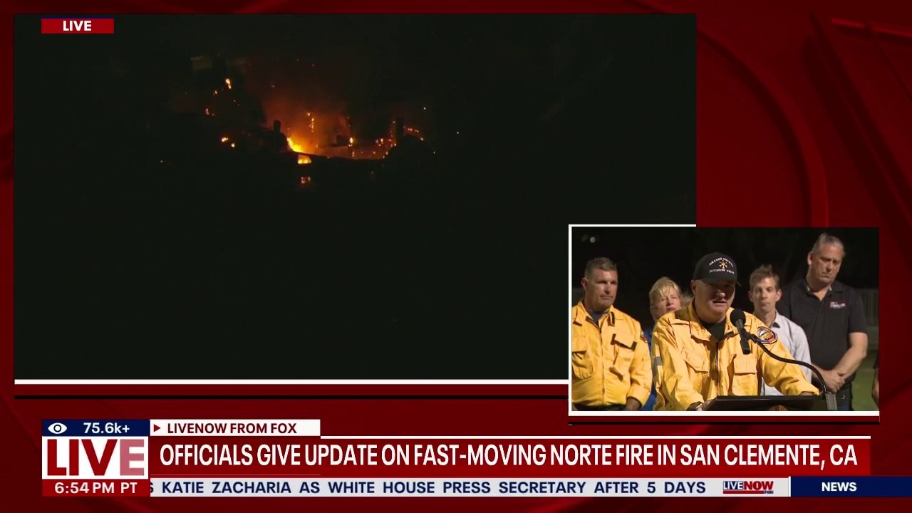 Norte Fire burns across 450+ acres in San Clemente, CA