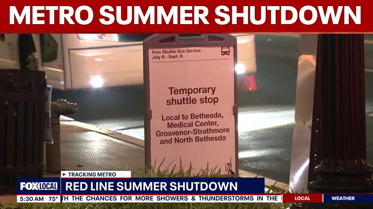Metro Red Line summer shutdown leads to long shuttle lines