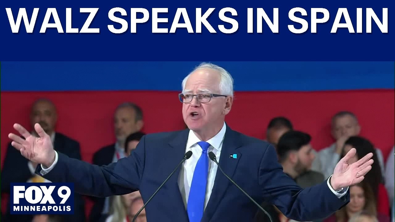Gov. Walz addresses the Global Progressive Mobilization in Spain